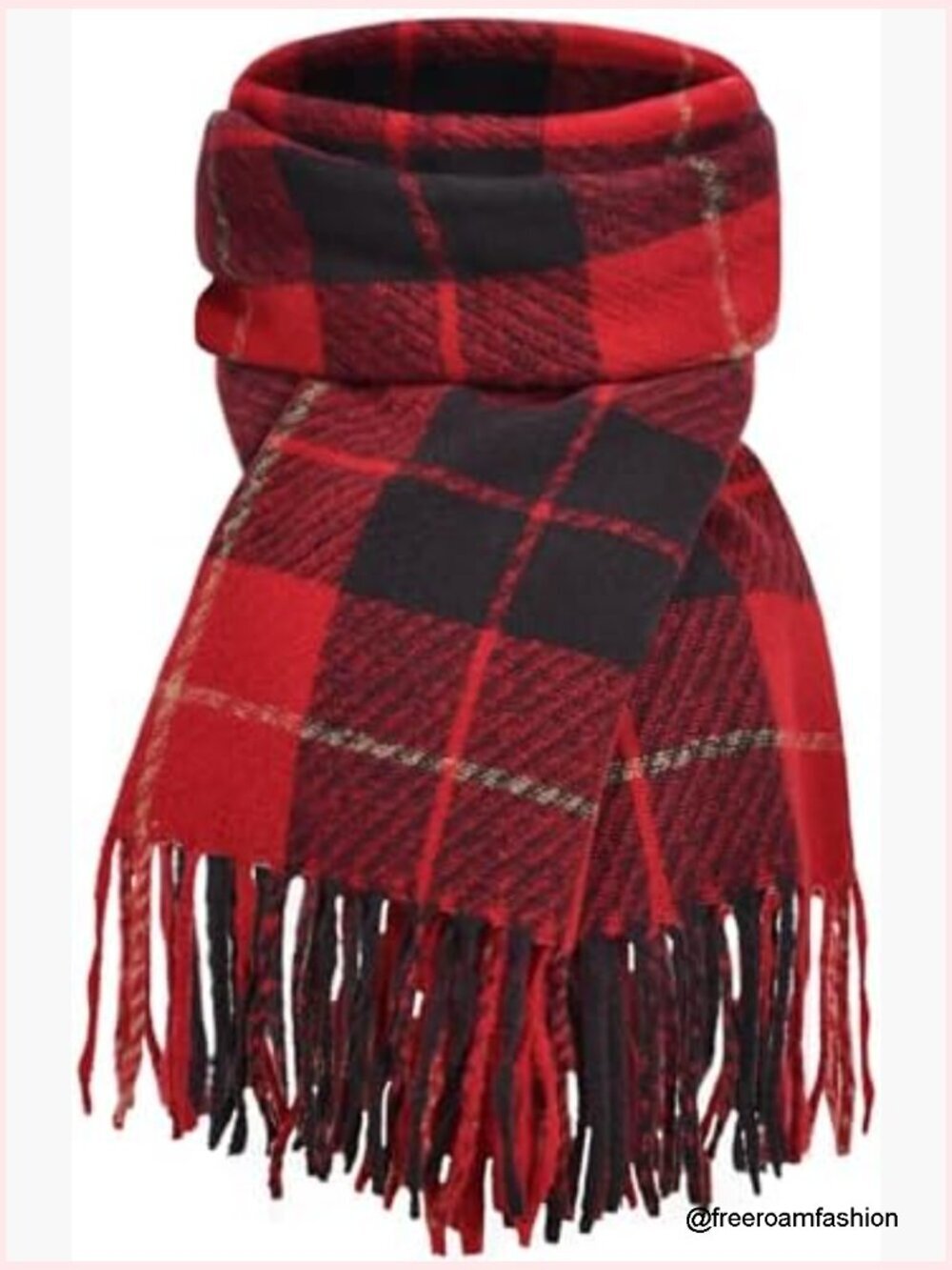 Plaid Blanket Scarf Winter Shawl Wrap Cashmere Feel